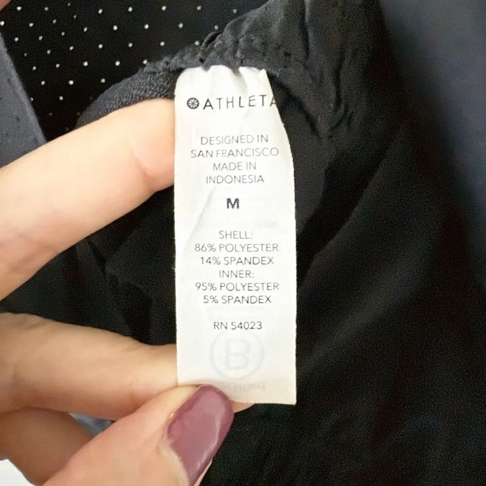 Athleta Run With It Romper with Brief Liner  in Black Size M - Picture 8 of 10